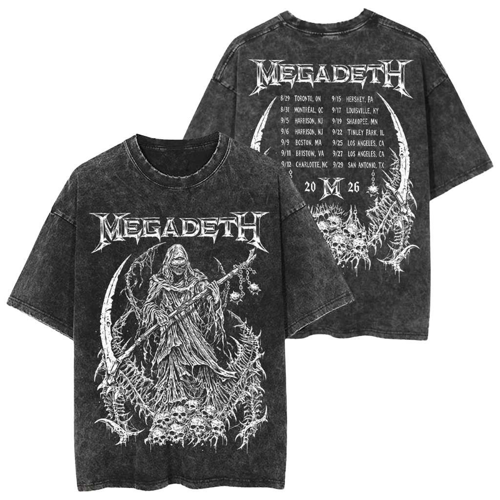 Megadeth North American 2026 Tour Vic The Reaper T-Shirt Megadeth Merch Band Fans Gifts