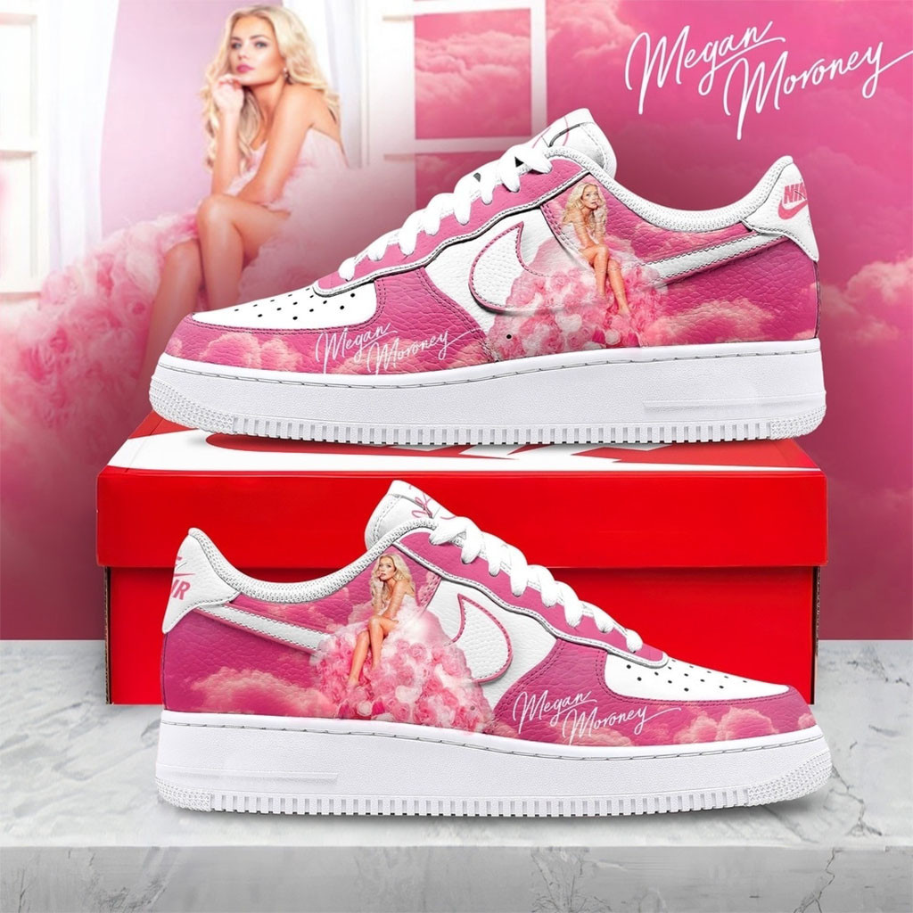 Megan Moroney Country Singer Pink Cloud Graphic Sneakers Megan Moroney Merch Gifts For Her