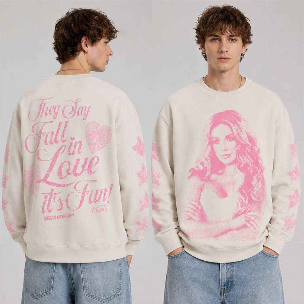 Megan Moroney The Cloud 9 Tour Fall In Love Distressed Sweatshirt Megan Moroney Merch Gifts