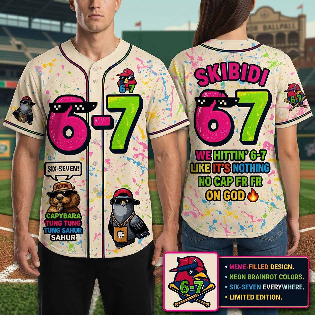 Memphis Redbirds 6-7 Brainrot Jersey