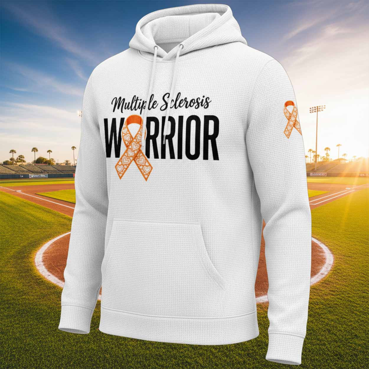 Men's Multiple Sclerosis Warrior Waffle Hoodie