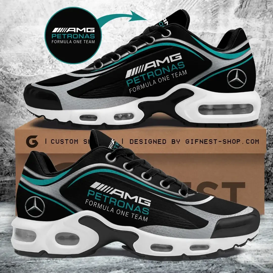 Merc AMG Petronas F1 Team Shoes Formula One Racing Sneakers Gifts For Merc F1 Fans