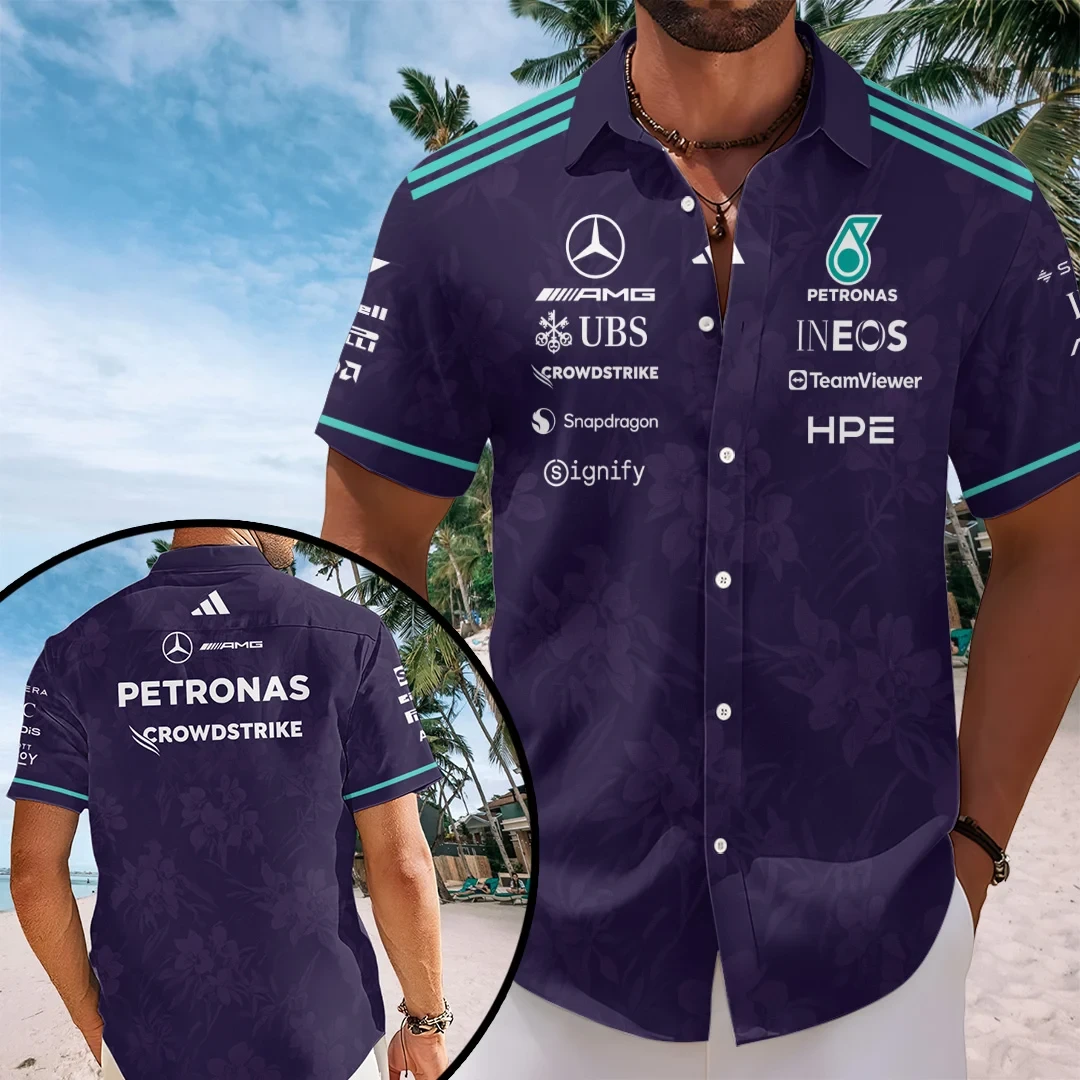 Mercedes AMG Petronas F1 Team Vanda Bloom 2026 Hawaiian Shirt Cool Gift For Formula 1 Fans