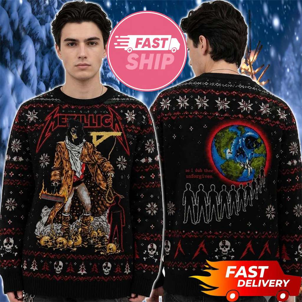 Metallica The Unforgiven Executioner 2026 Ugly Sweater Metallica Merch Gifts For Band Fan Metallica The Unforgiven Executioner 2026 Ugly Sweater Metallica Merch Gifts For Band Fan