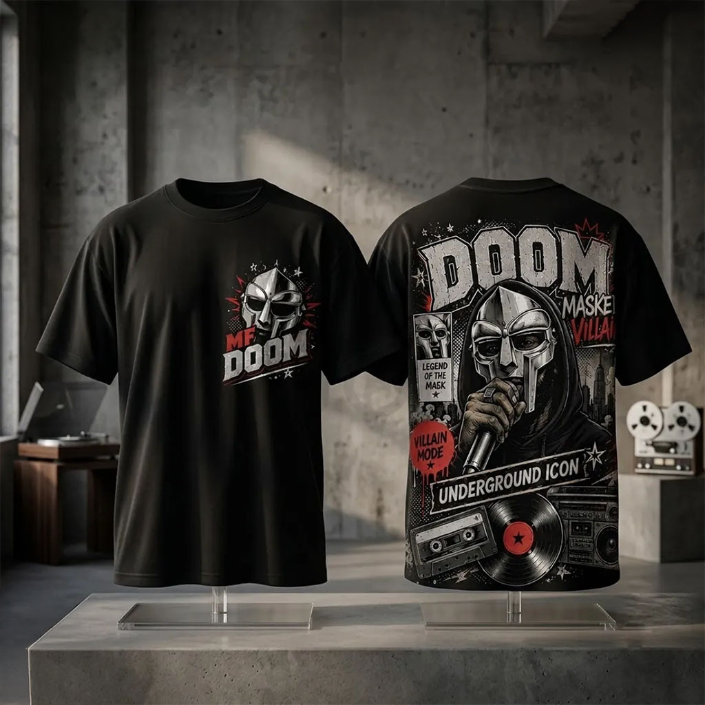 MF DOOM Masked Villain Hip Hop Black T-Shirt Underground Icon Shirt MF DOOM Merch Dudes Gifts MF DOOM Masked Villain Hip Hop Black T-Shirt Underground Icon Shirt MF DOOM Merch Dudes Gifts