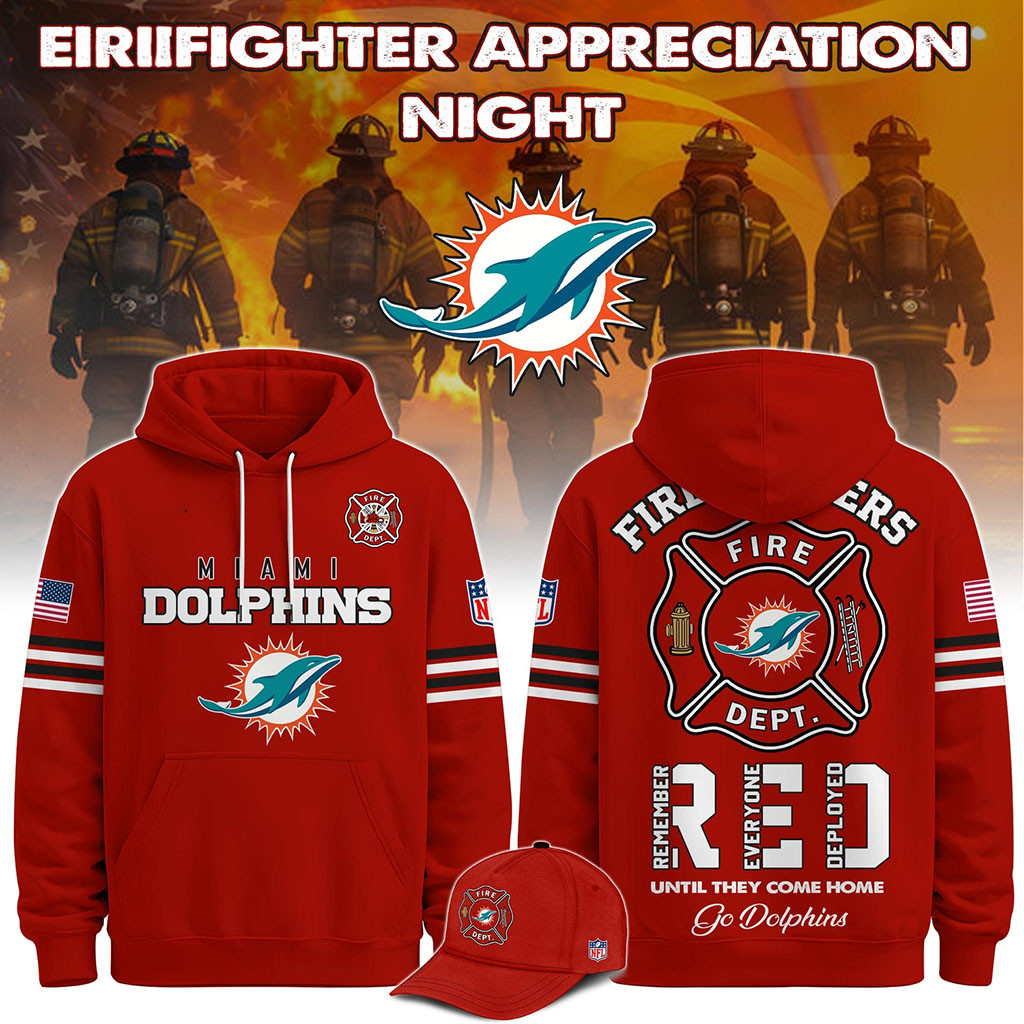 Miami Dolphins Firefighter Appreciation Night 2026 Hoodie Miami Dolphins Merch Present For Fan Miami Dolphins Firefighter Appreciation Night 2026 Hoodie Miami Dolphins Merch Present For Fan