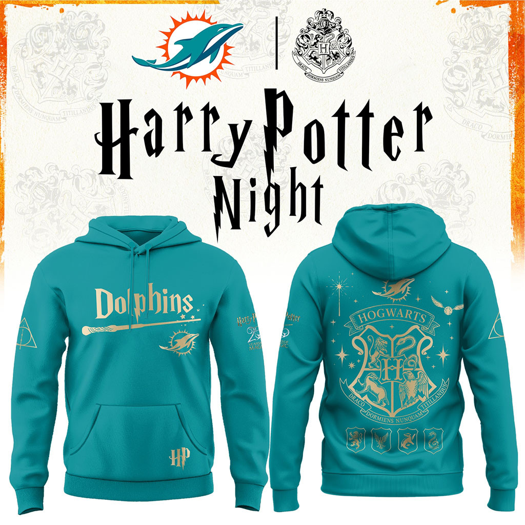 Miami Dolphins Harry Potter 25th Anniversary Hoodie 2026 Miami Dolphins Merch Football Fan Gear Miami Dolphins Harry Potter 25th Anniversary Hoodie 2026 Miami Dolphins Merch Football Fan Gear