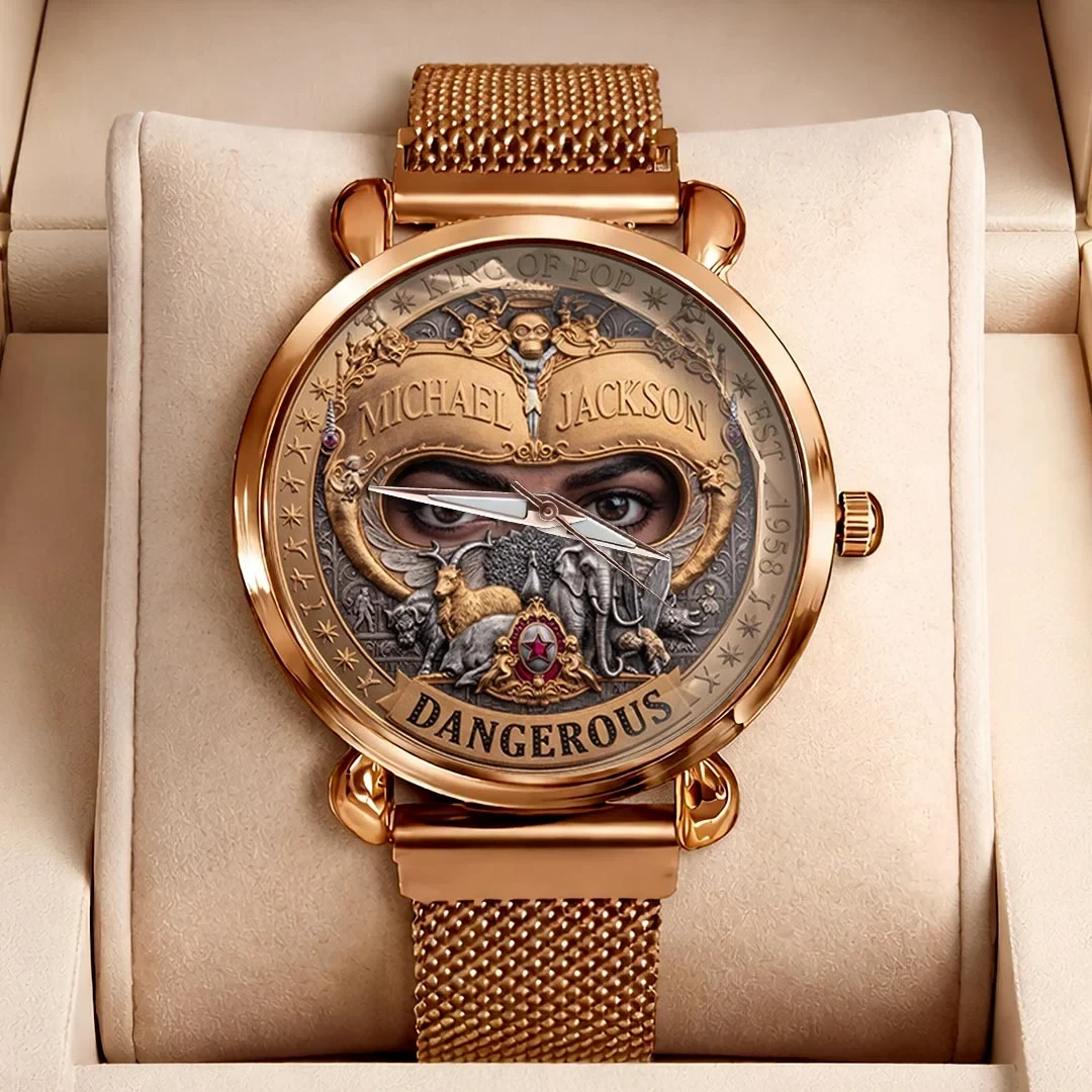 Michael Jackson Dangerous King Of Pop Gold Watch Michael Jackson Memorial Gifts For Fans