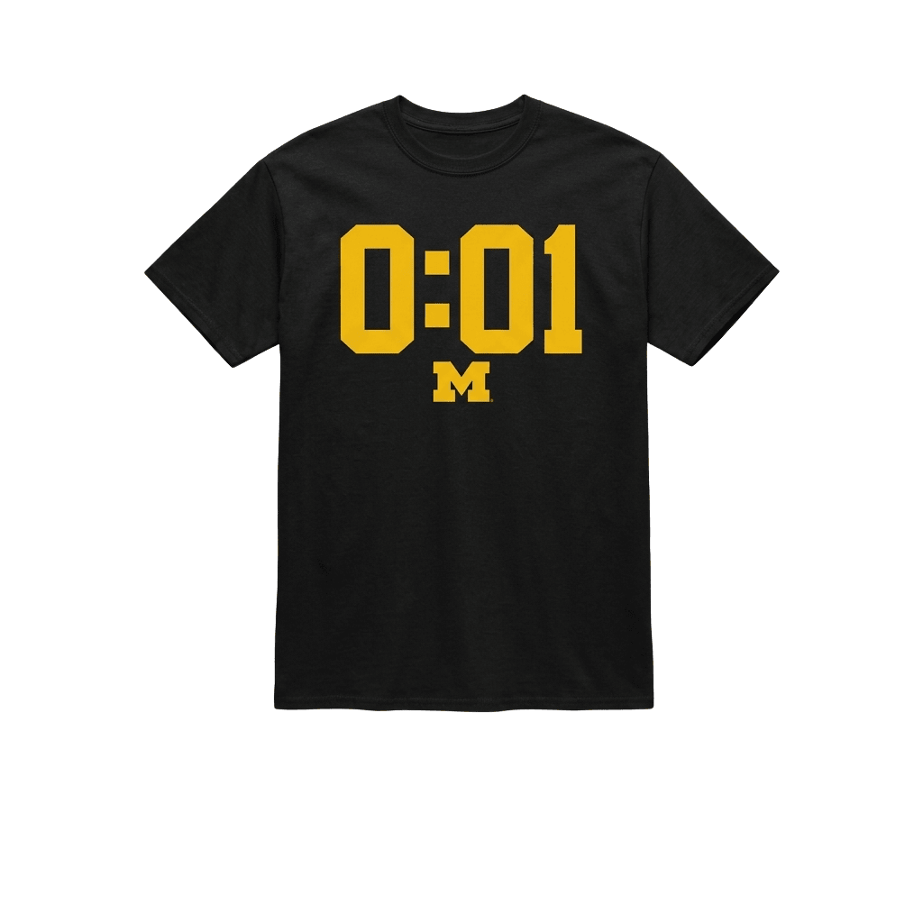 Michigan Football A Lot Can Happen In 0 01 Second Shirt Michigan Wolverines Merch Fan Gifts