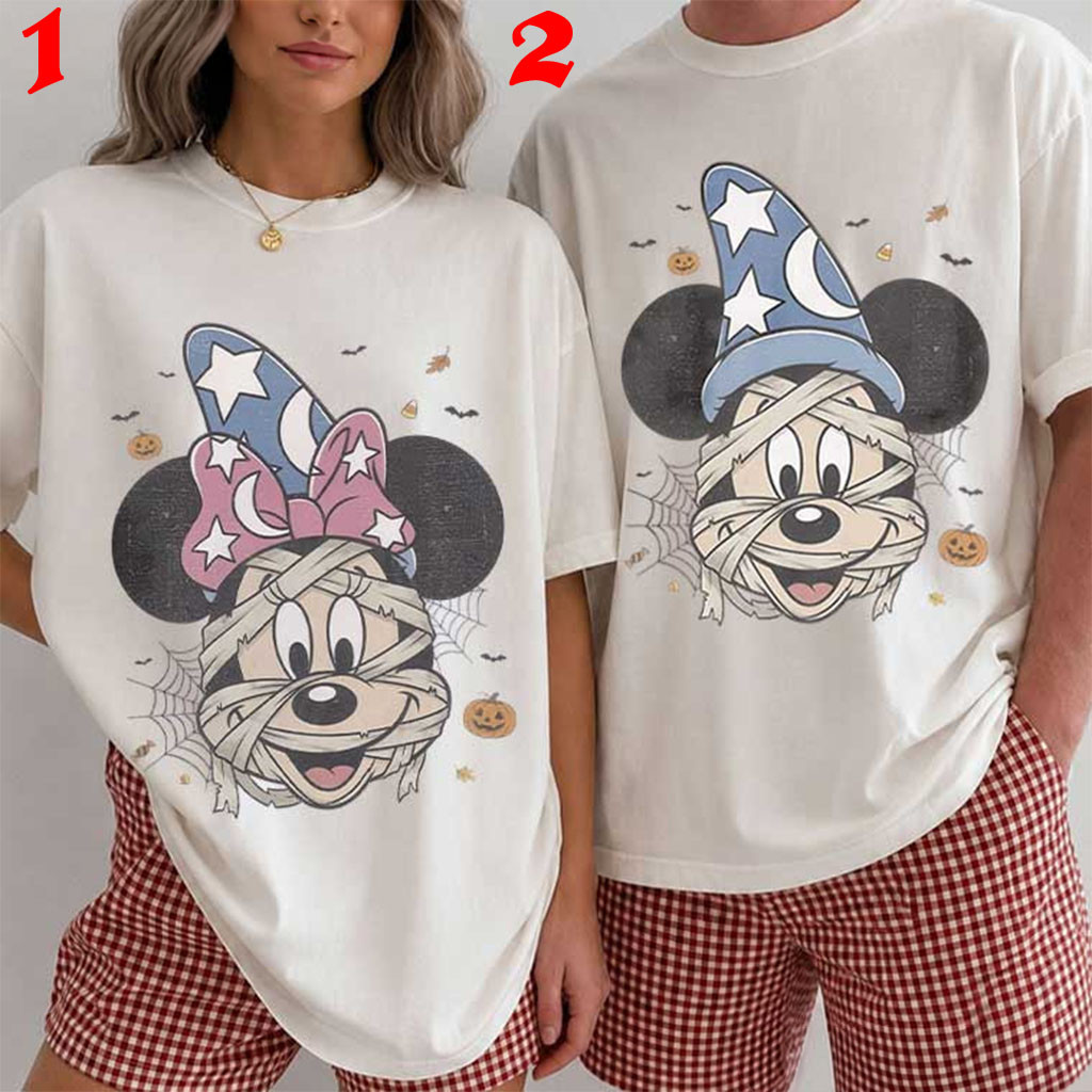 Mickey And Minnie Mummy Spooky Season Couples Halloween T-Shirt Gift For Him Her Mickey And Minnie Mummy Spooky Season Couples Halloween T-Shirt Gift For Him Her