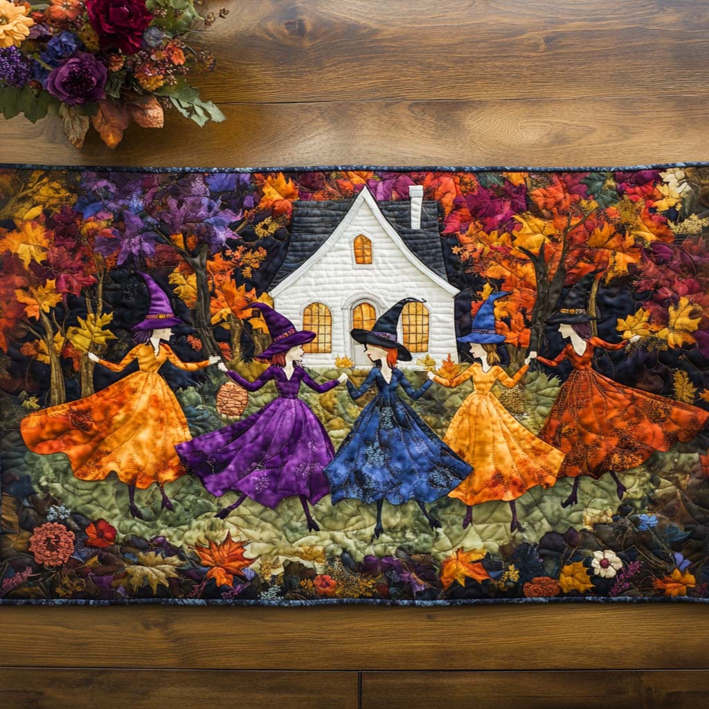Midnight Magic Quilted Table Runner Spooky Table Decor Great Halloween Gifts