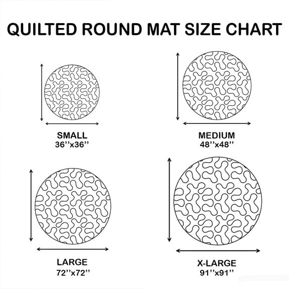 Midnight Prowler Quilted Round Mat Large Round Carpet Rugs Halloween Themed Gifts