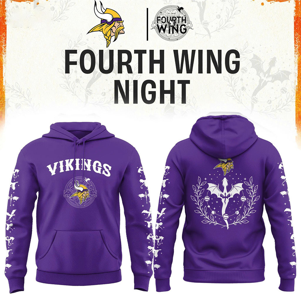 Minnesota Vikings Dragon Wing Fantasy Night 2026 Hoodie MN Vikings Merch Gift For Football Fans
