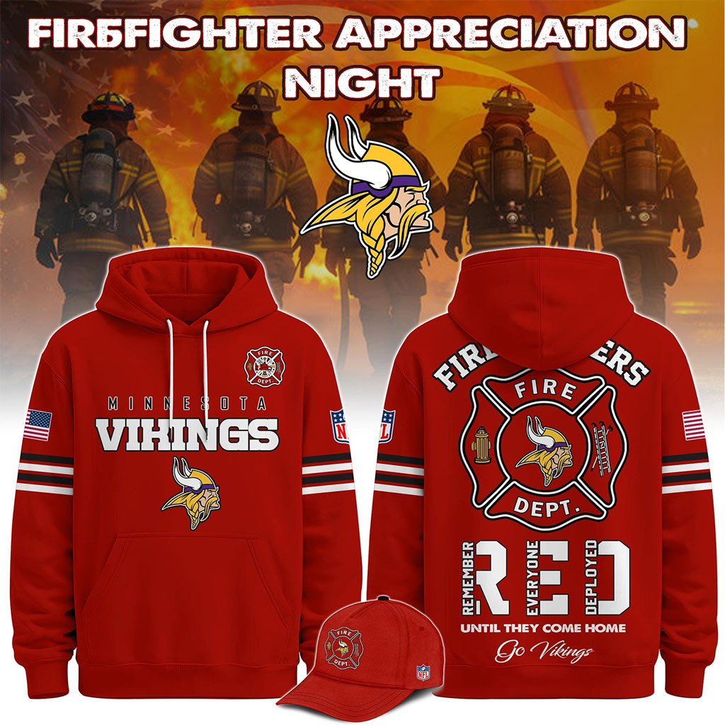 Minnesota Vikings Firefighter Appreciation Night 2026 Hoodie MN Vikings Merch Gift For Fans