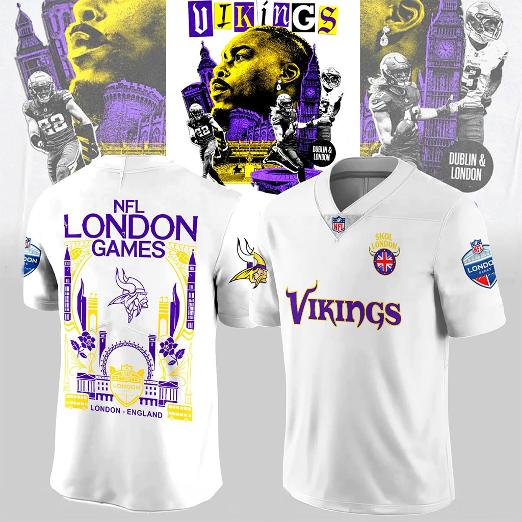 Minnesota Vikings London Games Football Jersey Vikings Merch Best Gift For Football Lovers Minnesota Vikings London Games Football Jersey Vikings Merch Best Gift For Football Lovers