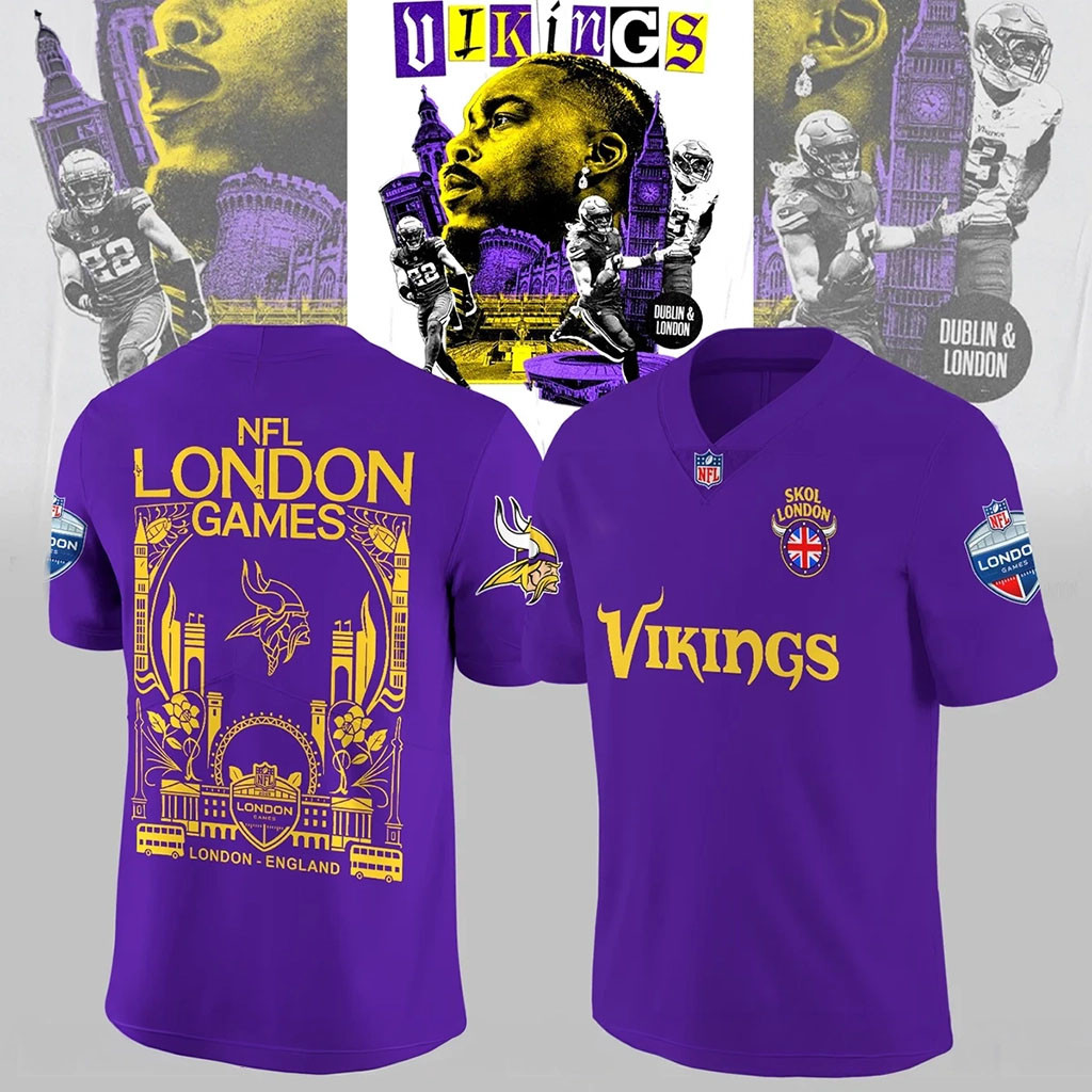 Minnesota Vikings London Games Football Jersey Vikings Merch Gift Ideas For Football Lovers