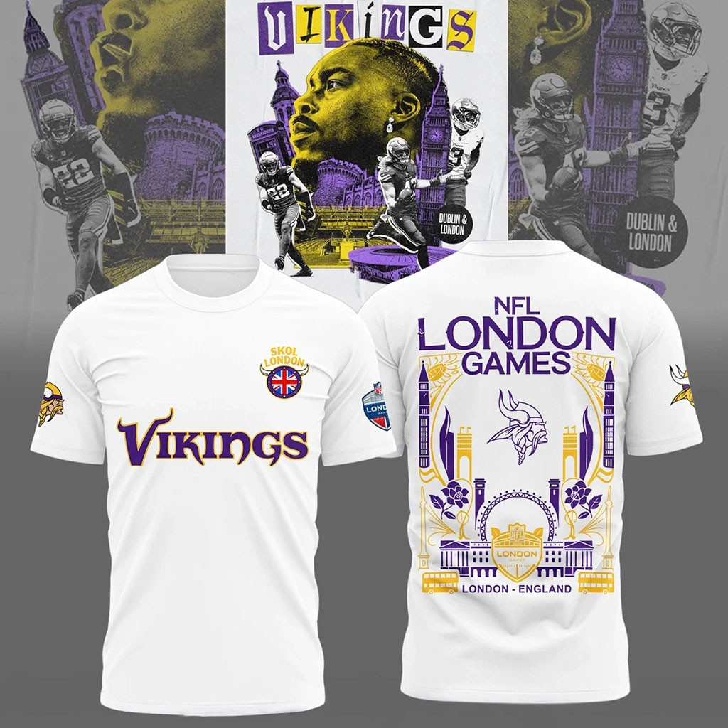 Minnesota Vikings London Games T-Shirt Vikings Merch Football Fan Gift Ideas