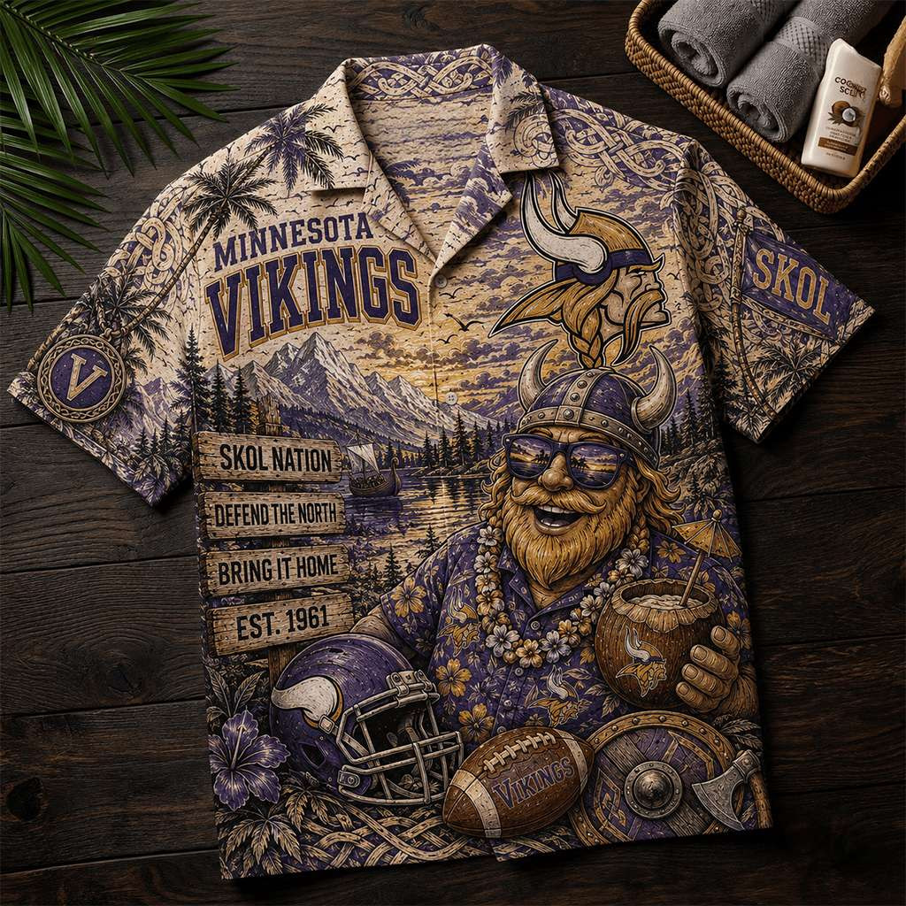 Minnesota Vikings Merch Skol Nation Defend The North Hawaiian Shirt Unique Football Gifts Minnesota Vikings Merch Skol Nation Defend The North Hawaiian Shirt Unique Football Gifts