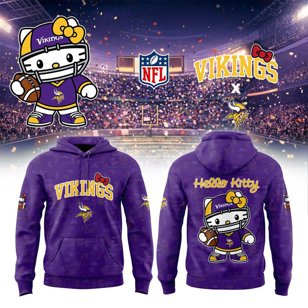 Minnesota Vikings x Hello Kitty 2026 Hoodie Vikings Merch Best Gifts For Football Fans