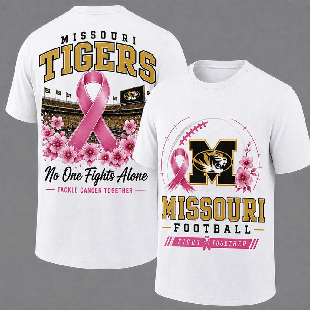 Missouri Tigers Breast Cancer Awareness T-Shirt Fight Together Shirt Missouri Football Merch
