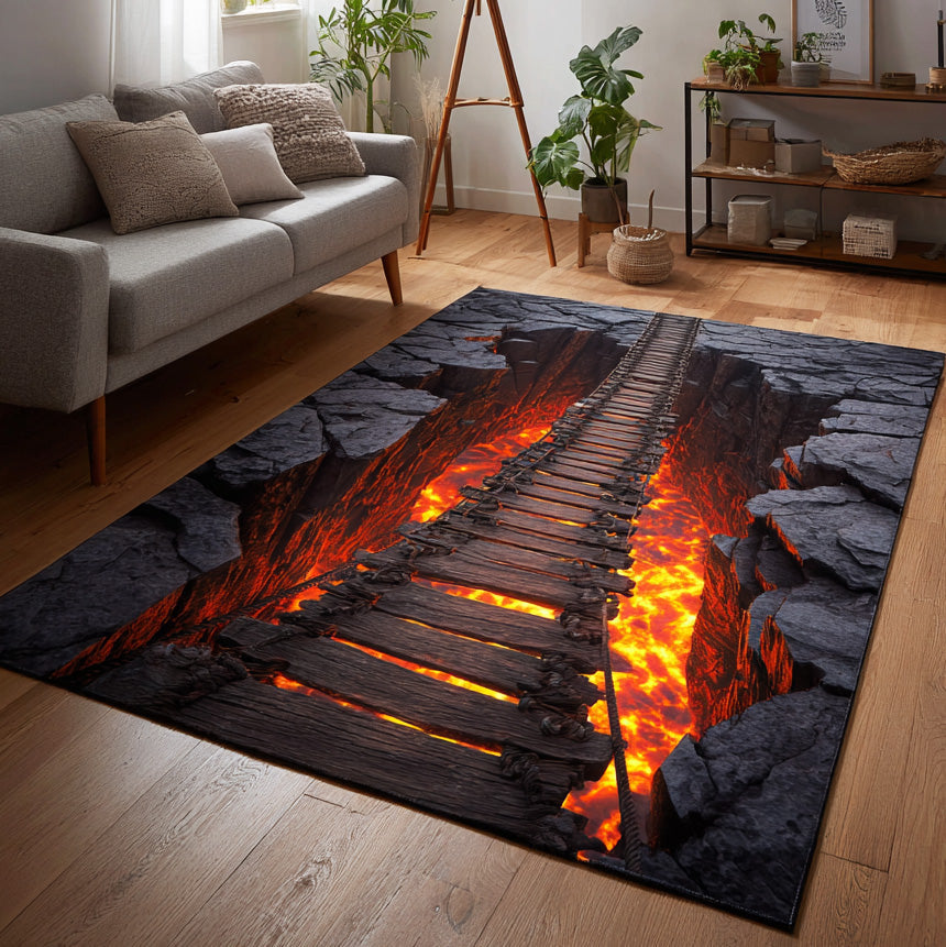 Molten Pathway Area Rug Large Room Rugs Good Halloween Gifts