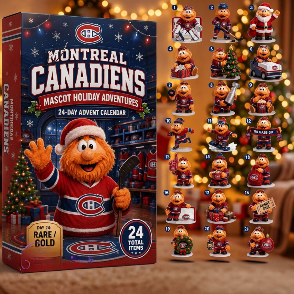 Montreal Canadiens Youppi Mascot 24 Day Advent Calendar Holiday Countdown Set Hockey Fan Gifts
