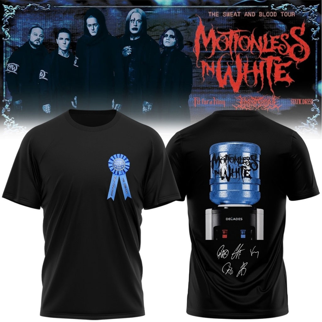 Motionless In White Signed Decades 2026 T-Shirt Metal Band MIW Merch Gifts For Fans