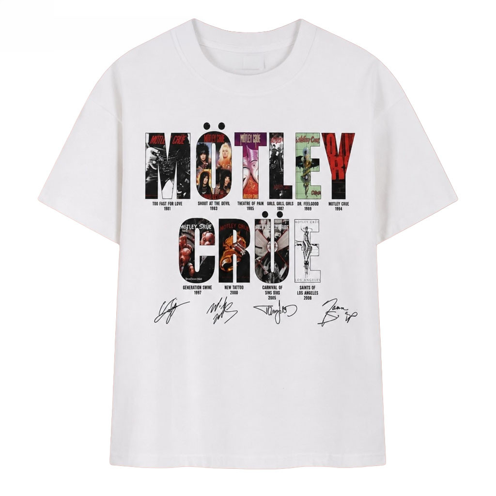 Motley Crue Albums Signatures Heavy Metal Vintage Graphic T-Shirt Motley Crue Merch Gifts Motley Crue Albums Signatures Heavy Metal Vintage Graphic T-Shirt Motley Crue Merch Gifts