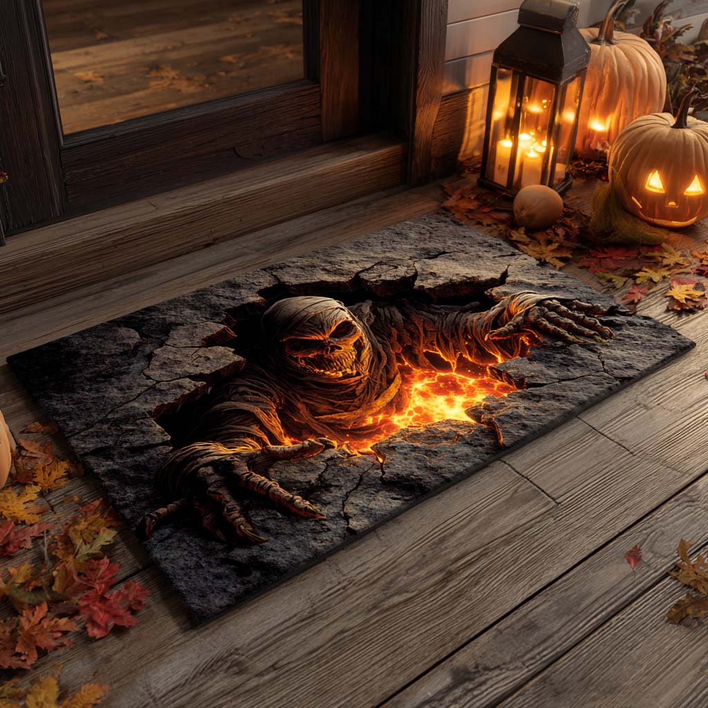 Mummy from Hell Doormat Scary Welcome Door Mat Best Halloween Presents