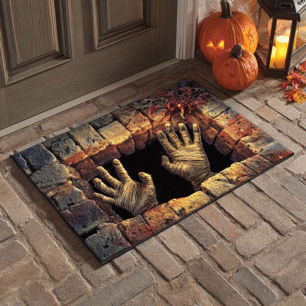 Mummy Grip Doormat Halloween Porch Mat Welcome Home Decor Best Halloween Gifts