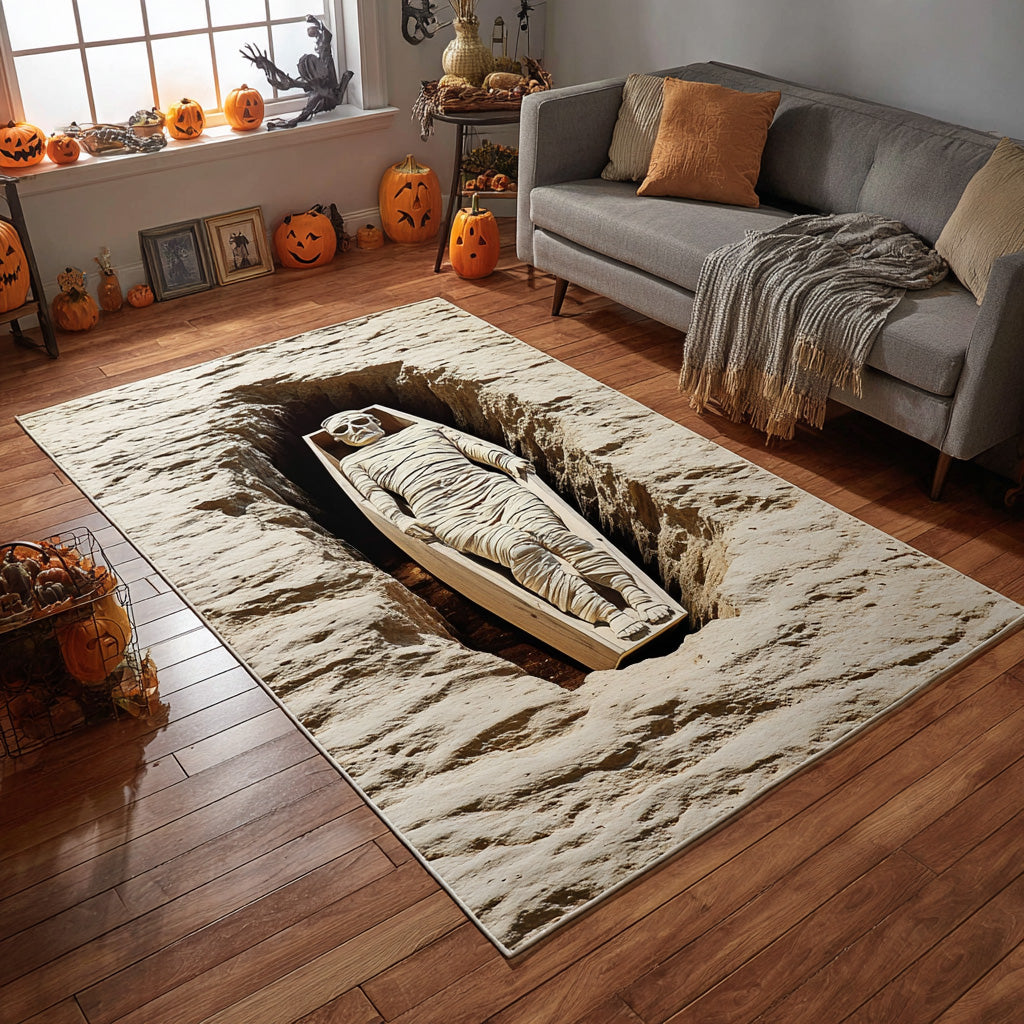 Mummy Legend Area Rug Large Room Rugs Spooky Birthday Gifts