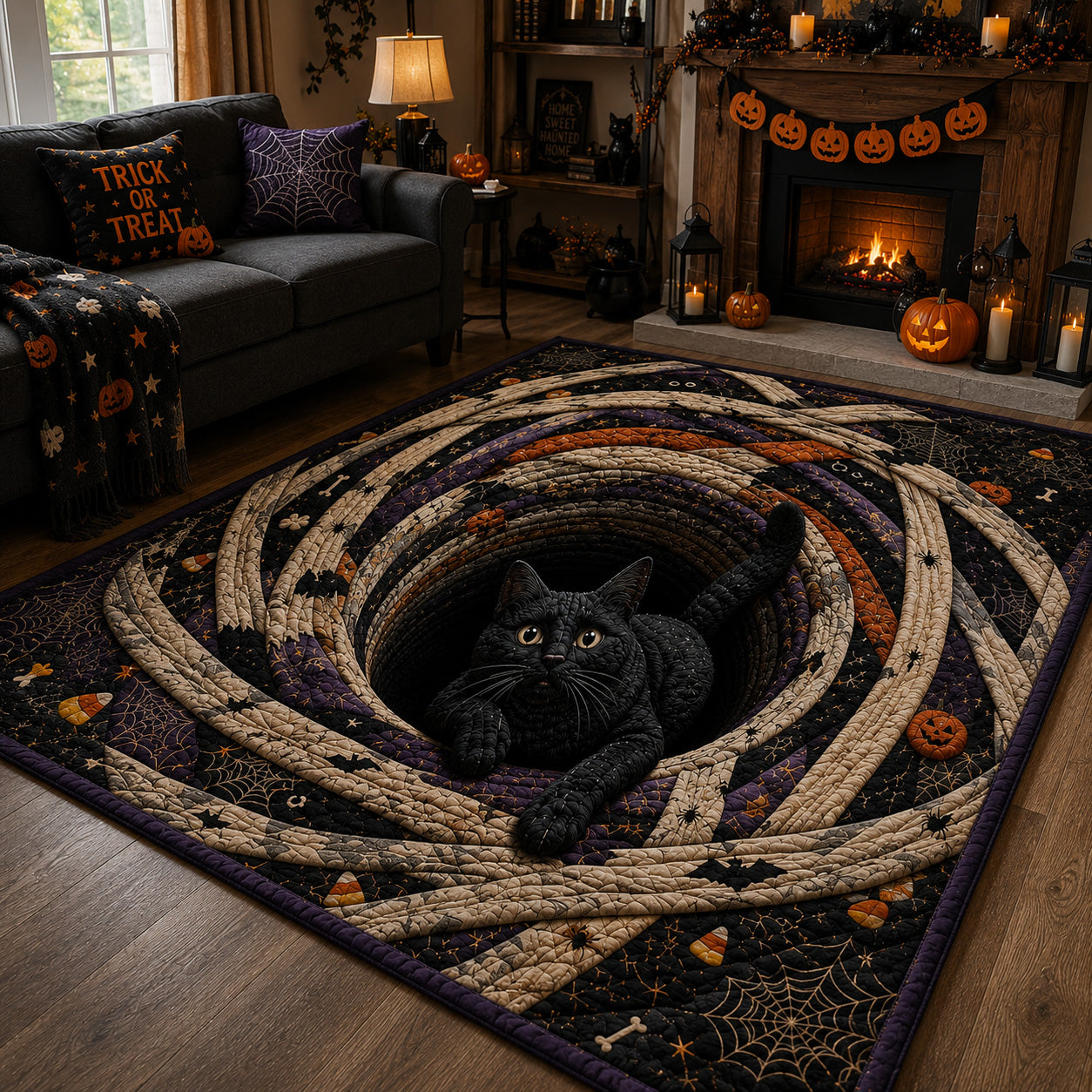 Mummy Whiskers Area Rug Spooky Home Decor Spooky Gifts For Her