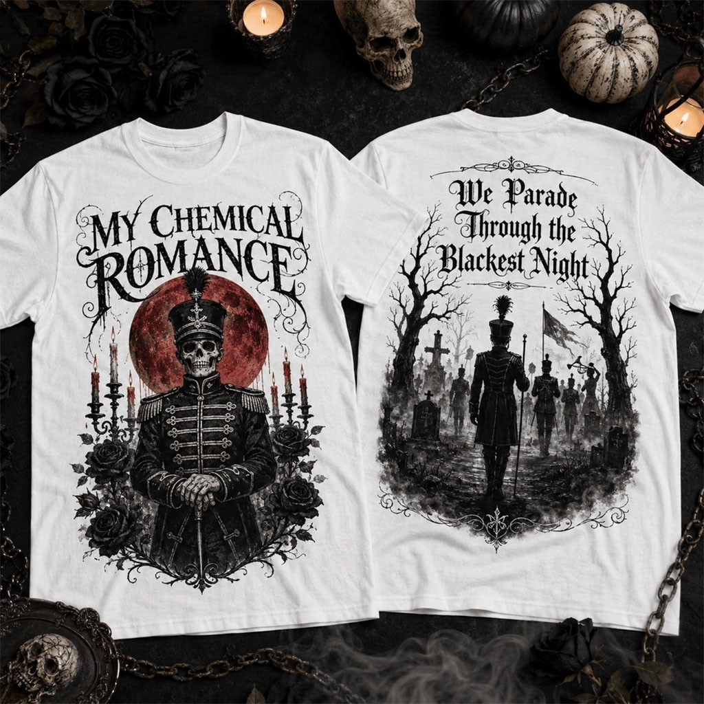 My Chemical Romance Blackest Night Halloween T-Shirt MCR Merch Best Gift For Band Fans My Chemical Romance Blackest Night Halloween T-Shirt MCR Merch Best Gift For Band Fans