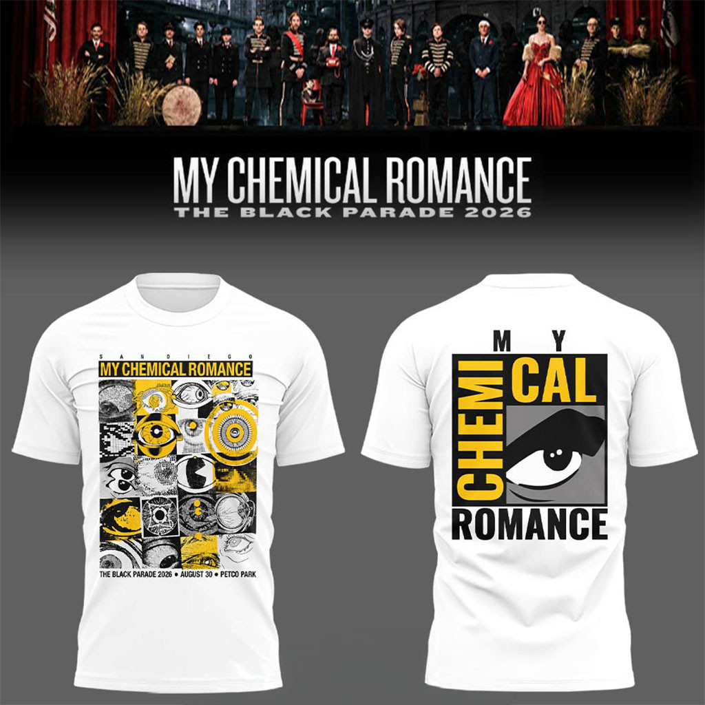 My Chemical Romance Merch Long Live The Black Parade Tour US 2026 At Petco Park T-Shirt