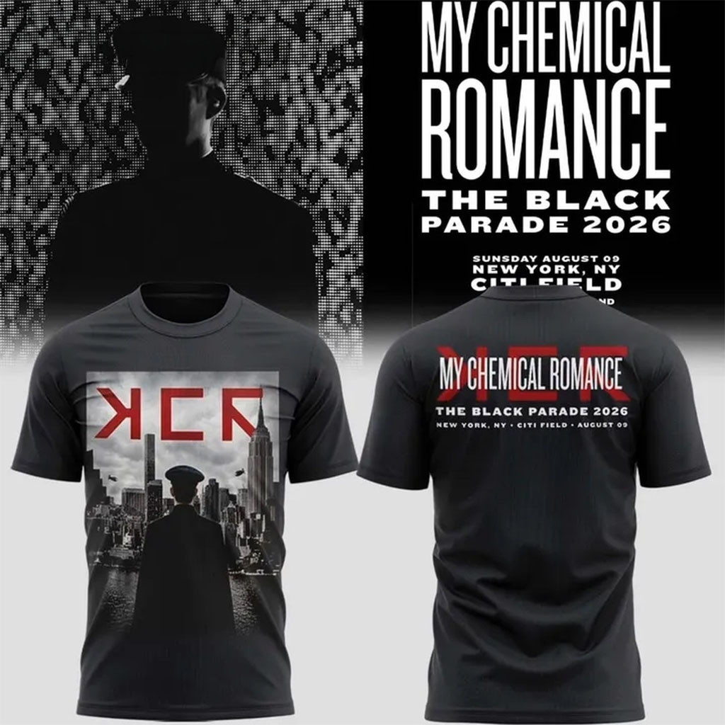 My Chemical Romance The Black Parade 2026 Tour Citi Field New York NY T-Shirt MCR Merch Black