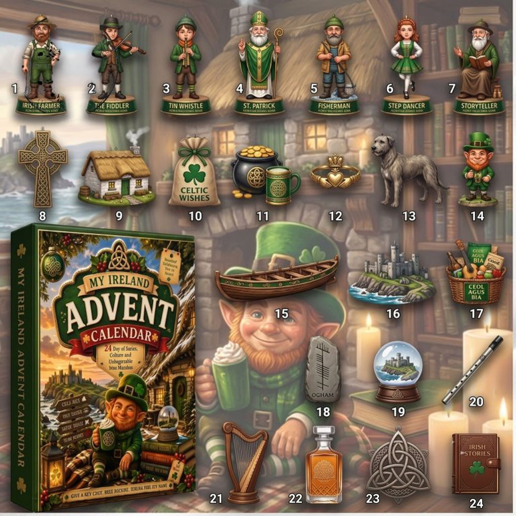 My Ireland Advent Calendar 2026 24-Day Irish Culture And Folklore Acrylic Christmas Ornaments My Ireland Advent Calendar 2026 24-Day Irish Culture And Folklore Acrylic Christmas Ornaments