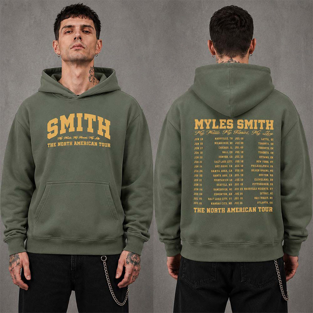 Myles Smith My Mess My Heart My Life 2026 Tour North America Hoodie Myles Smith Merch Fan Gifts