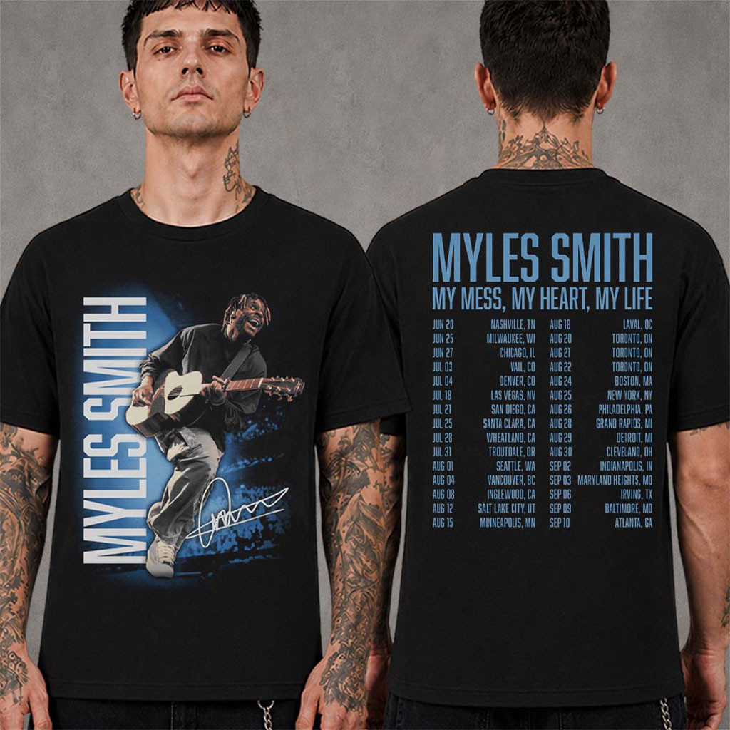 Myles Smith My Mess My Heart My Life 2026 Tour North America T-Shirt Myles Smith Merch