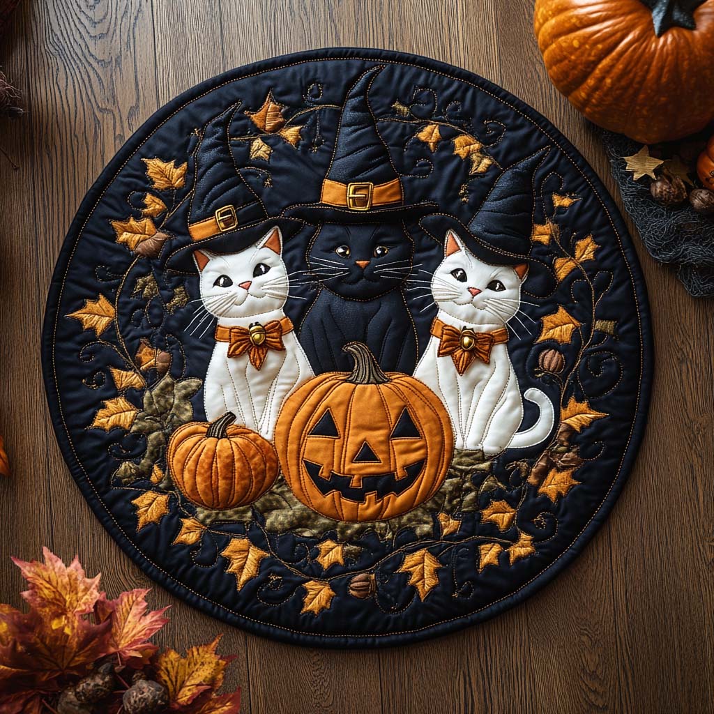 Mystic Trio Quilted Round Mat October Decorations Good New Home Gifts