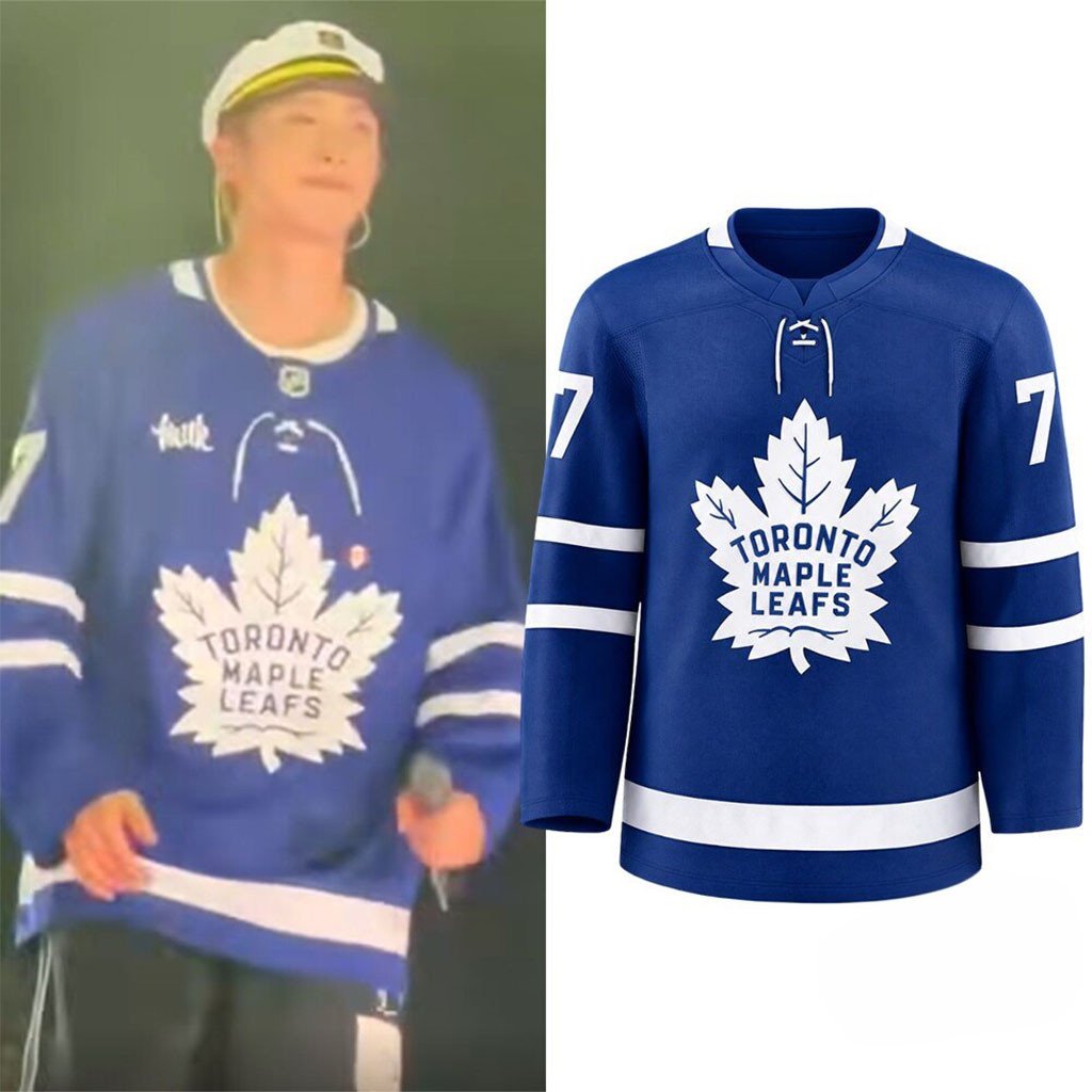 Namjoon RM BTS 2026 Toronto Maple Leafs Hockey Jersey Shirt RM x TM Leafs Merch Gifts For Fans
