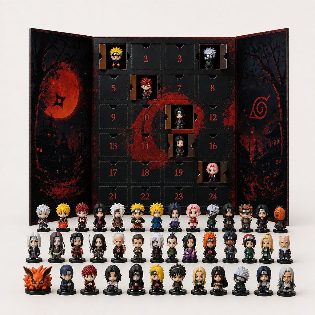 Naruto Advent Calendar 2026 24 Day Holiday Mystery Ornaments Christmas Countdown Gift