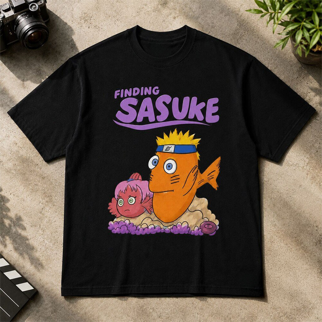 Naruto And Nemo Parody Finding Sasuke Shirt Funny Anime Graphic T-Shirt Gifts For Fan Naruto And Nemo Parody Finding Sasuke Shirt Funny Anime Graphic T-Shirt Gifts For Fan
