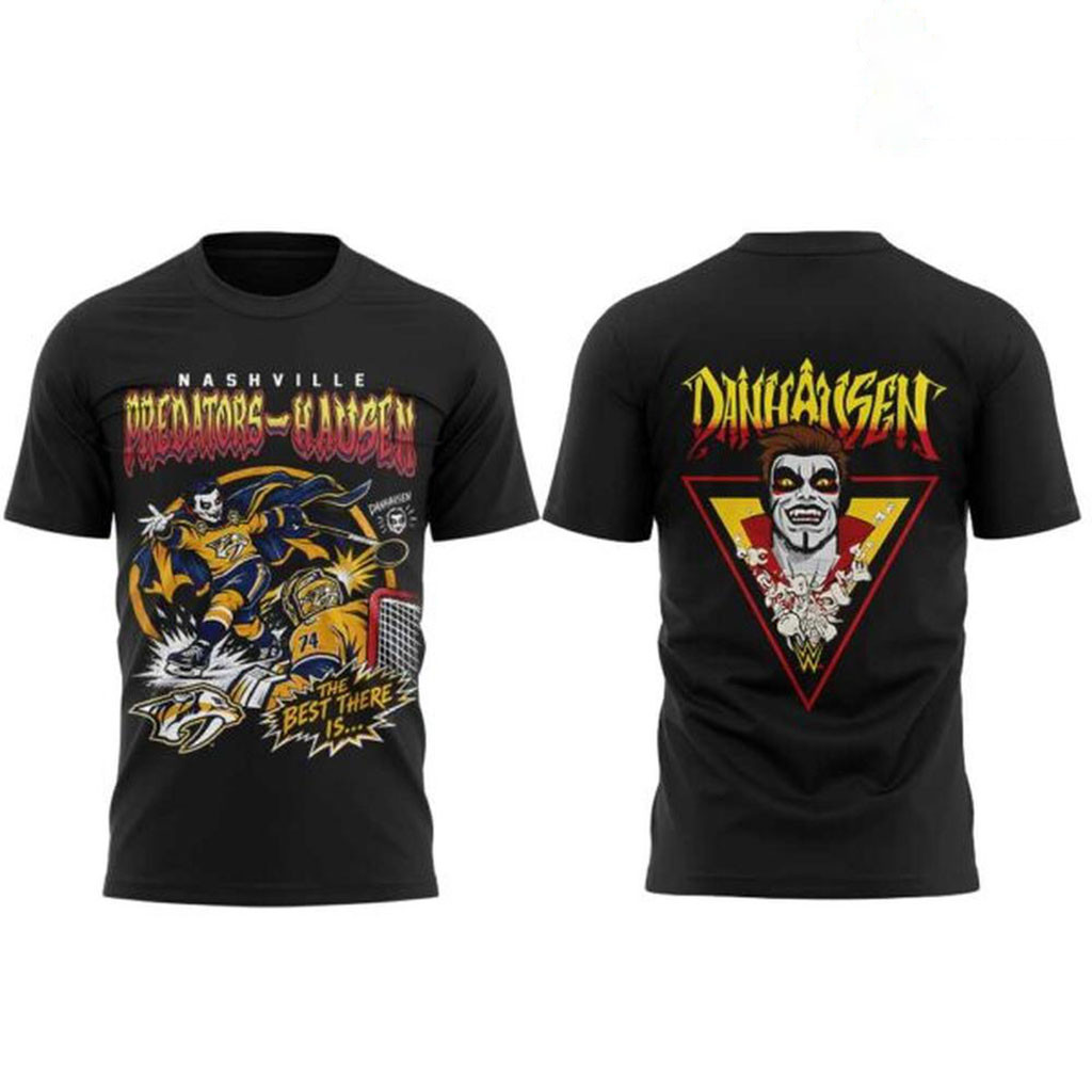 Nashville Predators x Danhausen WWE Friday Night Shirt Predators Merch Ice Hockey Fan Gifts