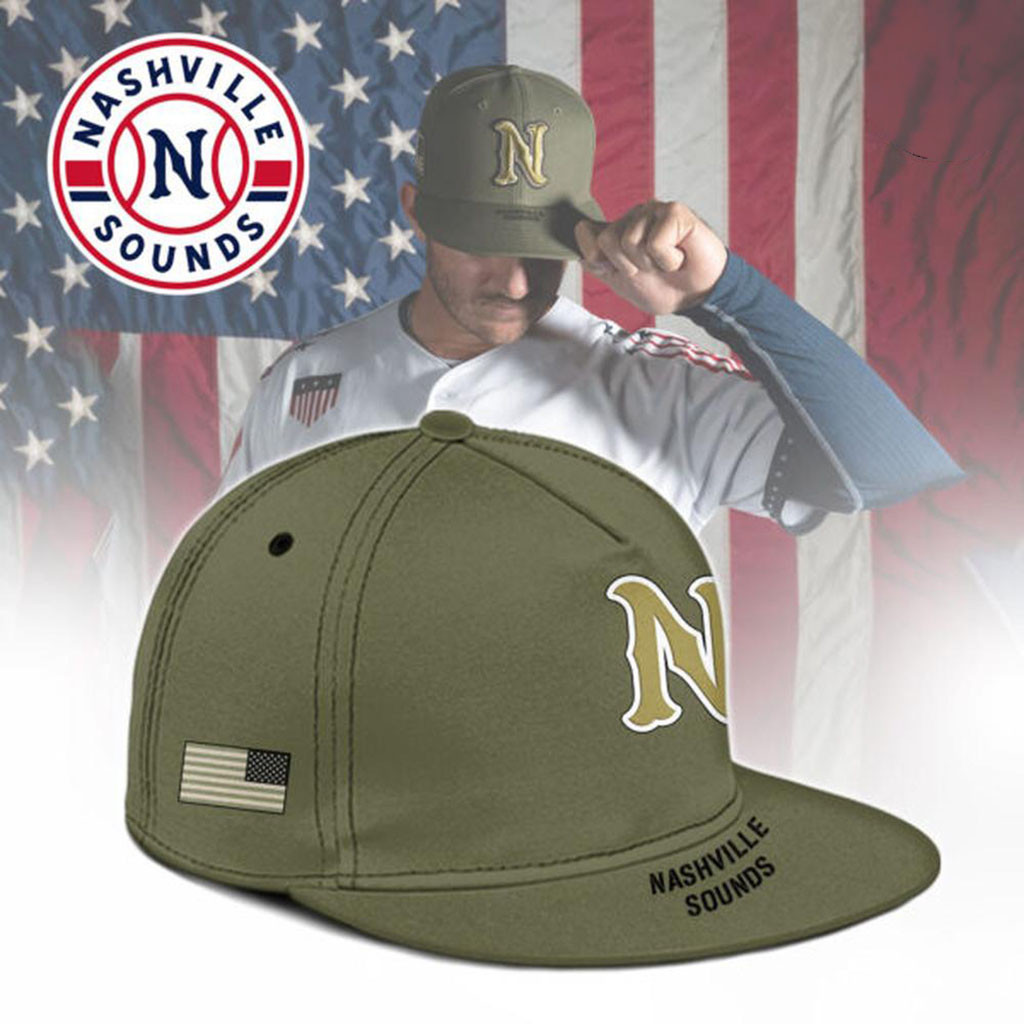 Nashville Sounds X Patriotic Salute Snapback Hat Nashville Sounds Merch Gift For Veteran Dad