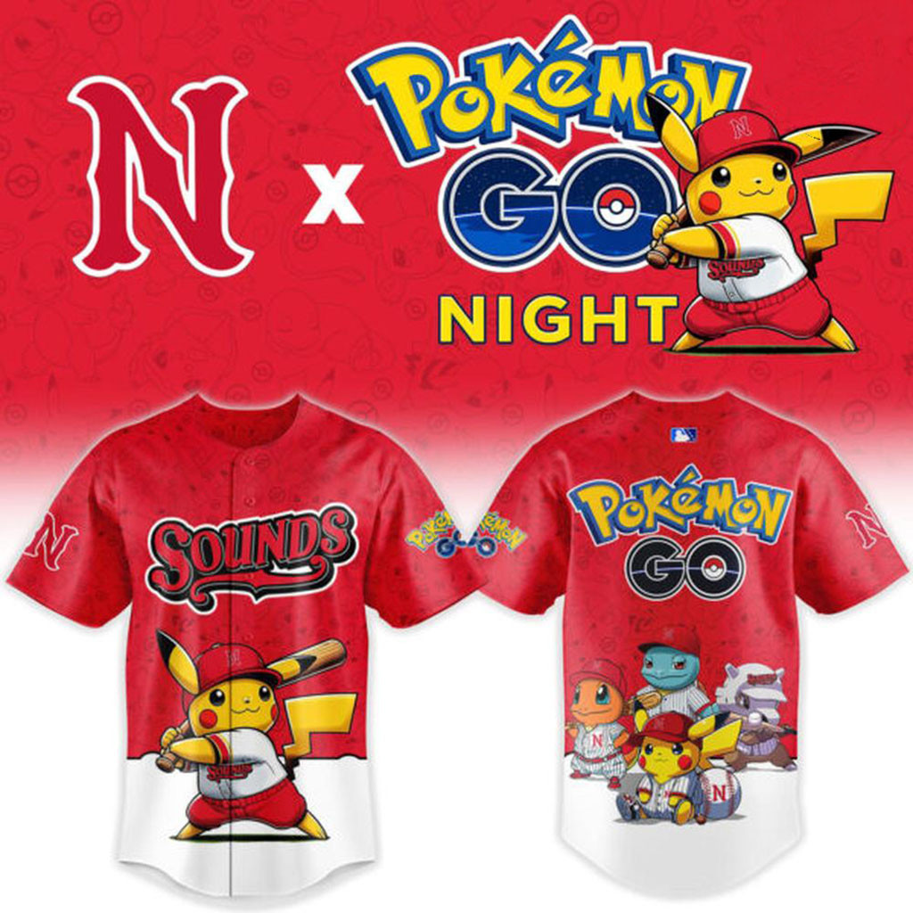 Nashville Sounds X Pokemon GO Trainer Baseball Jersey Sounds Merch Present For Baseball Fans