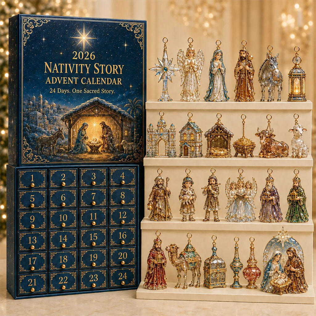 Nativity Story Advent Calendar 2026 24 Days Christmas Mystery Ornaments Religious Holiday Gift