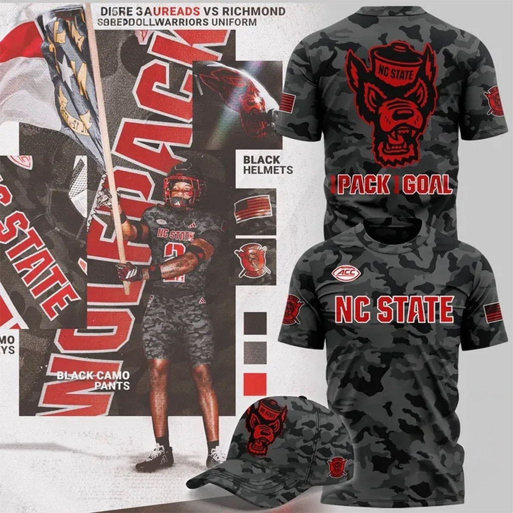 NC State Football Camo 2026 T-Shirt 1 Pack 1 Goal Shirt NC State Wolfpack Merch Gifts For Fans