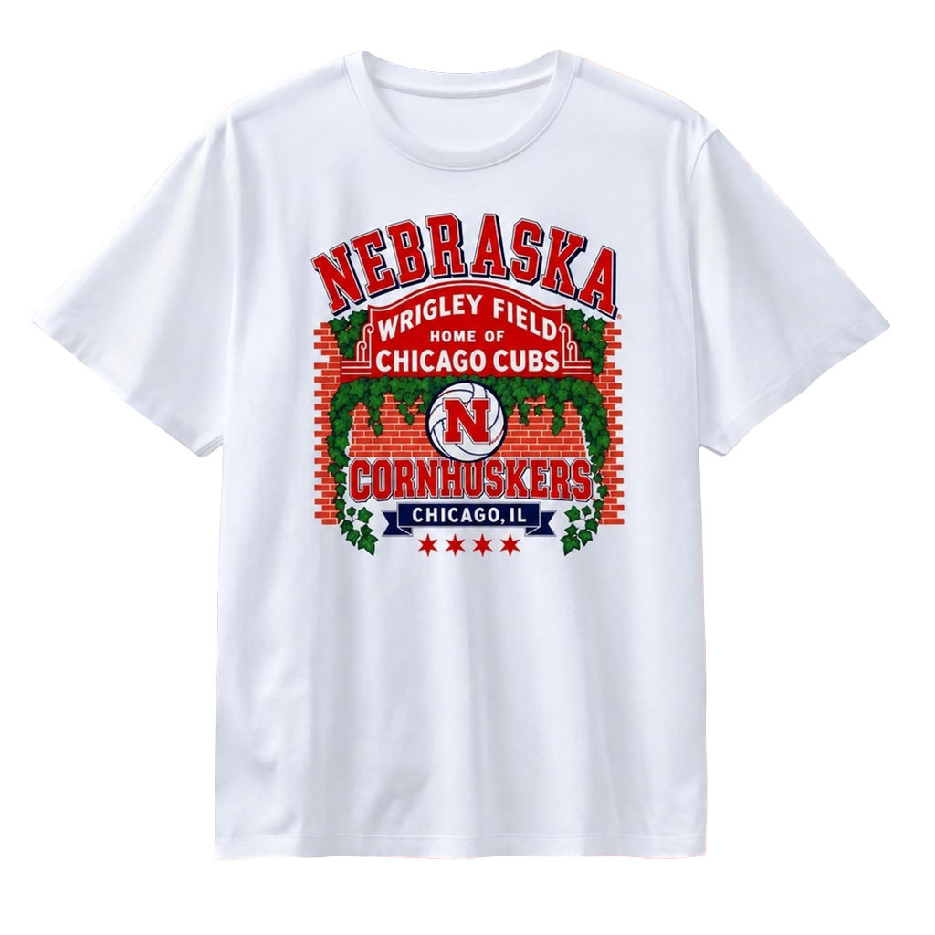 Nebraska Cornhuskers At Wrigley Field Home Of Chicago Cubs T-Shirt Game Day Outfits White