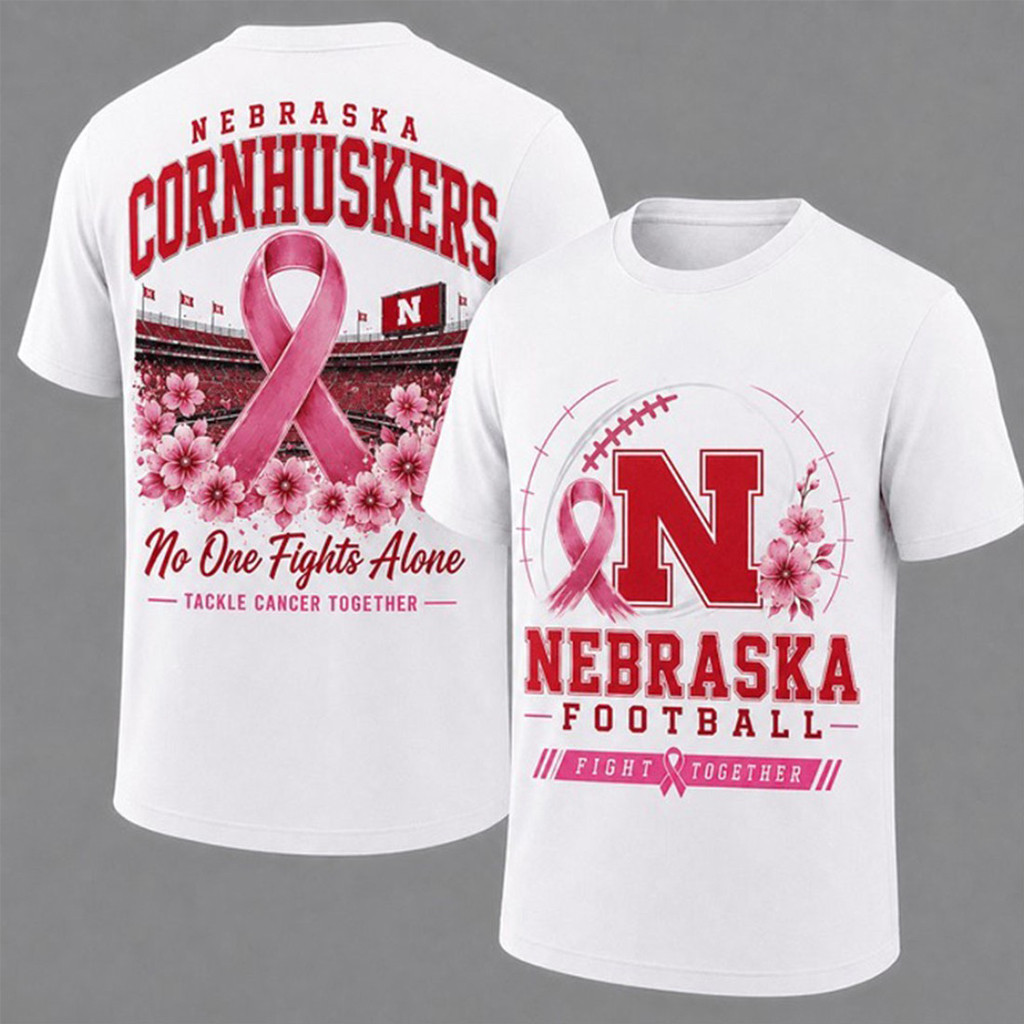 Nebraska Cornhuskers Breast Cancer Awareness T-Shirt Tackle Cancer Together Shirt Fan Merch Nebraska Cornhuskers Breast Cancer Awareness T-Shirt Tackle Cancer Together Shirt Fan Merch