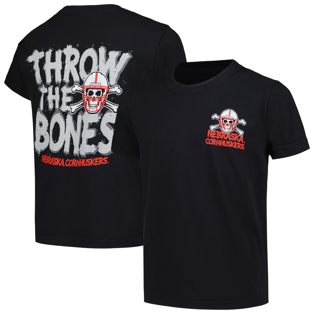 Nebraska Huskers Merch 2026 Nebraska Huskers Hyperlocal T-Shirt Black Throw The Bones Shirt